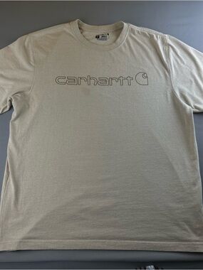 Carhartt Men's Short Sleeve Logo Tee in Light Olive